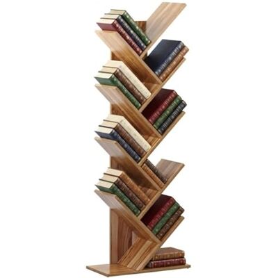 WE HOME - Bibliothèque 8 étagères en bois naturel 40x132x216 cm - Bookcase - Publicité WE HOME - Bibliothèque 8 étagères en bois naturel 40x132x216 cm - Bookcase - Publicité