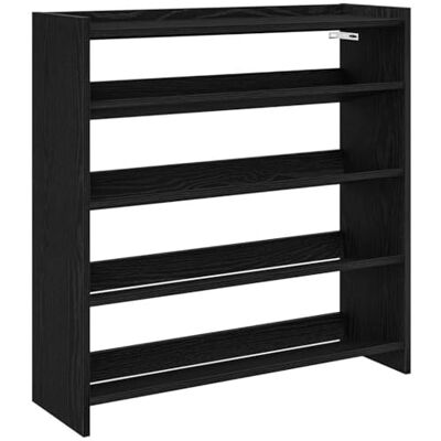 vidaXL Étagère à Chaussures Noir 80x25x81 cm Bois d'ingénierie, Rangement de Chaussures, Armoire de Rangement de Chaussures, Placard à Chaussures - Publicité vidaXL Étagère à Chaussures Noir 80x25x81 cm Bois d'ingénierie, Rangement de Chaussures, Armoire de Rangement de Chaussures, Placard à Chaussures - Publicité