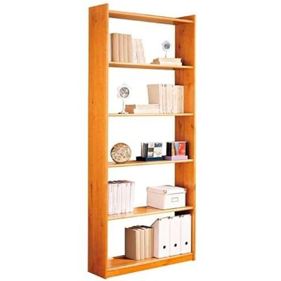 PEGANE Étagère de Rangement bibliothèque 6 Niveaux en pin Massif Coloris Miel Longueur 80 x Profondeur 28 x Hauteur 200 cm - Publicité PEGANE Étagère de Rangement bibliothèque 6 Niveaux en pin Massif Coloris Miel Longueur 80 x Profondeur 28 x Hauteur 200 cm - Publicité