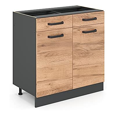 Vicco Meuble Cuisine R-Line, Chêne de Force doré, 80cm sans PT, pour Une Combinaison Libre au Sein de systèmes de Cuisine modulaires - Publicité Vicco Meuble Cuisine R-Line, Chêne de Force doré, 80cm sans PT, pour Une Combinaison Libre au Sein de systèmes de Cuisine modulaires - Publicité
