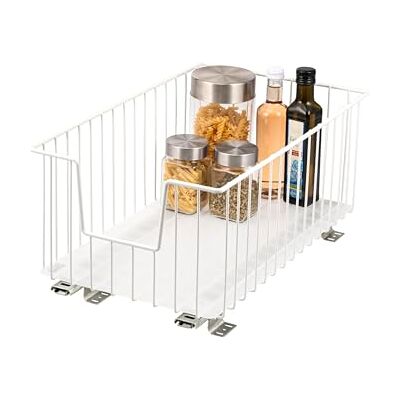 bremermann Panier Coulissant pour Armoire, Largeur 30 cm, avec Tablette, Rails télescopiques, Panier Coulissant idéal pour la Cuisine et la Salle de Bain, en métal (Blanc) - Publicité bremermann Panier Coulissant pour Armoire, Largeur 30 cm, avec Tablette, Rails télescopiques, Panier Coulissant idéal pour la Cuisine et la Salle de Bain, en métal (Blanc) - Publicité