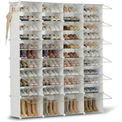 Orgahome Étagère à Chaussures avec 44 Compartiments, étagère à Chaussures Haute et étroite, étagère à Chaussures Blanche, Armoire à Chaussures Haute fermée pour Garde-Robe, Couloir, Chambre à Coucher - Publicité Orgahome Étagère à Chaussures avec 44 Compartiments, étagère à Chaussures Haute et étroite, étagère à Chaussures Blanche, Armoire à Chaussures Haute fermée pour Garde-Robe, Couloir, Chambre à Coucher - Publicité