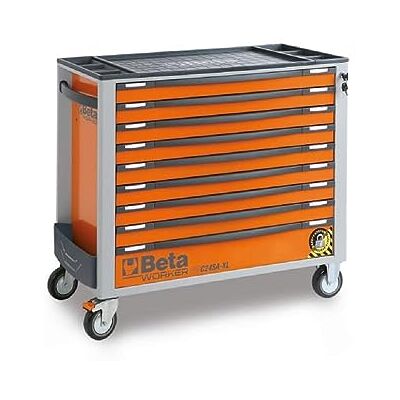 Beta BW C24SAXL/9-O Commode Mobile avec Neuf tiroirs, avec système Anti-basculement, modèle Long Orange - Publicité Beta BW C24SAXL/9-O Commode Mobile avec Neuf tiroirs, avec système Anti-basculement, modèle Long Orange - Publicité