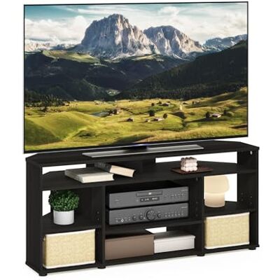 Furinno Jensen Meuble TV d'angle, Console TV pour Téléviseurs Jusqu'À 55 Pouces, pour Salon, Chambre, Couleur Expresso - Publicité Furinno Jensen Meuble TV d'angle, Console TV pour Téléviseurs Jusqu'À 55 Pouces, pour Salon, Chambre, Couleur Expresso - Publicité