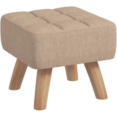HOMCOM Repose-Pieds touffeté Moderne en Tissu avec Pieds en Bois d'hévéa, siège rembourré, pour Salon, Chambre à Coucher, entrée, Marron Clair - Publicité HOMCOM Repose-Pieds touffeté Moderne en Tissu avec Pieds en Bois d'hévéa, siège rembourré, pour Salon, Chambre à Coucher, entrée, Marron Clair - Publicité