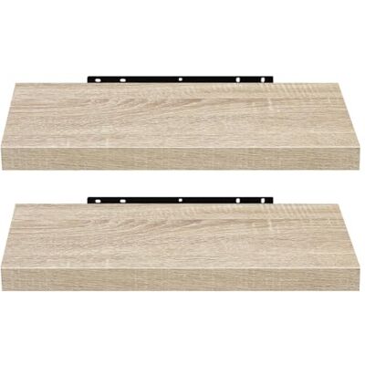 EUGAD Étagère Murale Lot de 2 étagères tablettes Style Moderne en Bois,60x22,9x3,8cm Chêne Jaune 0116QJ-2 - Publicité EUGAD Étagère Murale Lot de 2 étagères tablettes Style Moderne en Bois,60x22,9x3,8cm Chêne Jaune 0116QJ-2 - Publicité