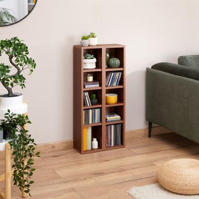 IDIMEX Etagères modulables Musique pour CD et DVD, Lot de 2 Meubles de Rangement en Colonne avec 10 Compartiments, en mélaminé Couleur Noyer - Publicité IDIMEX Etagères modulables Musique pour CD et DVD, Lot de 2 Meubles de Rangement en Colonne avec 10 Compartiments, en mélaminé Couleur Noyer - Publicité