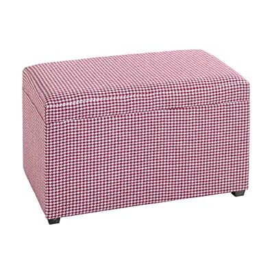 HAKU Coffre de Rangement Rouge, Blanc, MDF, recouvrement Tissu Dim.: L 65 cm x H 42 cm x P 40 cm, Style: Bohemian - Publicité HAKU Coffre de Rangement Rouge, Blanc, MDF, recouvrement Tissu Dim.: L 65 cm x H 42 cm x P 40 cm, Style: Bohemian - Publicité