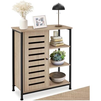 tectake ® Buffet 71 x 32 x 82 cm, Rangement Cuisine, 3 Compartiments Ouverts et 3 fermés, Meuble de Cuisine, Vaisselier, Bahut, Buffet Salle a Manger, Meuble de Rangement Style Industriel, Bois Clair - Publicité tectake ® Buffet 71 x 32 x 82 cm, Rangement Cuisine, 3 Compartiments Ouverts et 3 fermés, Meuble de Cuisine, Vaisselier, Bahut, Buffet Salle a Manger, Meuble de Rangement Style Industriel, Bois Clair - Publicité