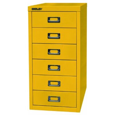 BISLEY MultiDrawer Série 29, DIN A4, 6 tiroirs, métal, 641 Jaune Zinc, 38 x 27,9 x 59 cm - Publicité BISLEY MultiDrawer Série 29, DIN A4, 6 tiroirs, métal, 641 Jaune Zinc, 38 x 27,9 x 59 cm - Publicité