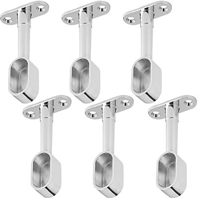 SOTECH 3 paires (6 pièces) Supports de tringle d'armoire embout pour 3 tringles à vêtements ovales (30 x 15 mm) Chrome poli Hauteur réglable 84-112 mm - Publicité SOTECH 3 paires (6 pièces) Supports de tringle d'armoire embout pour 3 tringles à vêtements ovales (30 x 15 mm) Chrome poli Hauteur réglable 84-112 mm - Publicité