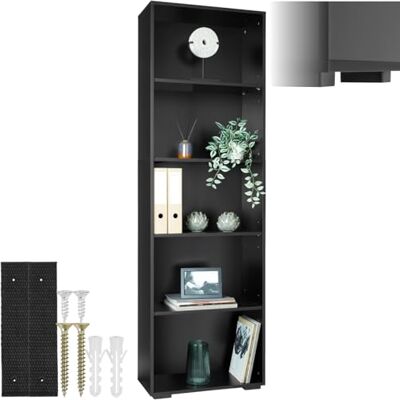 tectake ® Étagère Bibliothèque avec 5 étagères Meuble de Rangement Moderne Aspect Bois pour Rangement Bureau, Salon, Cuisine, Chambre, Dressing, Entrée Etagere Rangement Livres - Publicité tectake ® Étagère Bibliothèque avec 5 étagères Meuble de Rangement Moderne Aspect Bois pour Rangement Bureau, Salon, Cuisine, Chambre, Dressing, Entrée Etagere Rangement Livres - Publicité