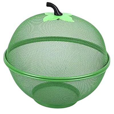 Easnea Corbeille à fruits en maille en forme de pomme avec couvercle pour comptoir de cuisine Panier de rangement pour fruits et légumes (vert) - Publicité Easnea Corbeille à fruits en maille en forme de pomme avec couvercle pour comptoir de cuisine Panier de rangement pour fruits et légumes (vert) - Publicité