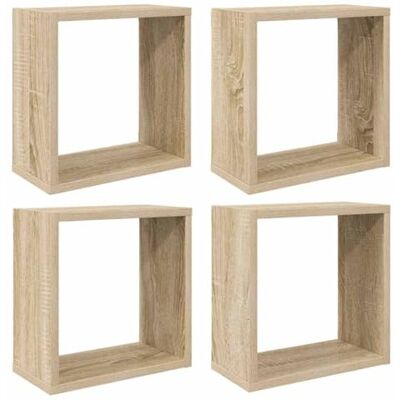 vidaXL 4X Etagères Cube Murales Etagères Suspendues Etagères Flottantes Salon Chambre Salle de Séjour Maison Intérieur Chêne Sonoma 30x15x30 cm - Publicité vidaXL 4X Etagères Cube Murales Etagères Suspendues Etagères Flottantes Salon Chambre Salle de Séjour Maison Intérieur Chêne Sonoma 30x15x30 cm - Publicité