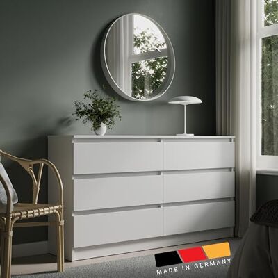 Home Collective Commode 140cm de large avec 6 tiroirs Commode blanche en bois Commode avec tiroirs Sideboard Highboard Buffet Chambre à coucher Salon Entrée Bureau Organisateur Largeur 140 cm Hauteur 78 cm - Publicité Home Collective Commode 140cm de large avec 6 tiroirs Commode blanche en bois Commode avec tiroirs Sideboard Highboard Buffet Chambre à coucher Salon Entrée Bureau Organisateur Largeur 140 cm Hauteur 78 cm - Publicité