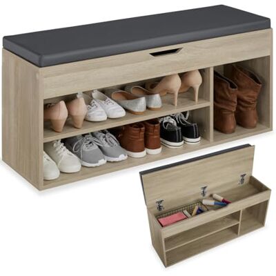 tectake ® Meuble Chaussures Meuble de Rangement Moderne Meuble d'entrée pour Max. 9 Paires 104x30x49 cm, Rangement Chaussures Gain de Place idéal Entrée, Chambre, Dressing Rangement Chaussure - Publicité tectake ® Meuble Chaussures Meuble de Rangement Moderne Meuble d'entrée pour Max. 9 Paires 104x30x49 cm, Rangement Chaussures Gain de Place idéal Entrée, Chambre, Dressing Rangement Chaussure - Publicité
