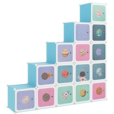 vidaXL Armoire de Rangement pour Enfants avec 15 Cubes Organisateur Stockage Tout-Petits Meuble de Rangement Maison Intérieur Bleu PP - Publicité vidaXL Armoire de Rangement pour Enfants avec 15 Cubes Organisateur Stockage Tout-Petits Meuble de Rangement Maison Intérieur Bleu PP - Publicité