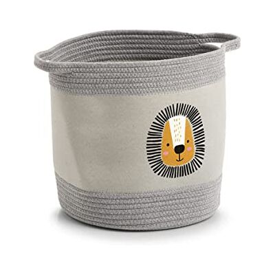 Zeller 14289 Lion Panier de rangement en coton/polyester Ø 30 x 30 cm - Publicité Zeller 14289 Lion Panier de rangement en coton/polyester Ø 30 x 30 cm - Publicité