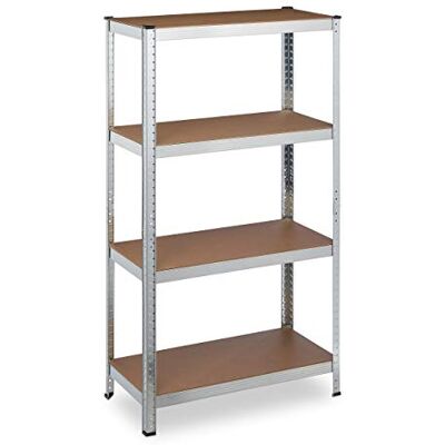 Relaxdays Étagère à Charge Lourde galvanisée, Lot de 2, capacité 875 kg, 157x80x40 cm, 4 Niveaux, à emboiter, Cave, argenté - Publicité Relaxdays Étagère à Charge Lourde galvanisée, Lot de 2, capacité 875 kg, 157x80x40 cm, 4 Niveaux, à emboiter, Cave, argenté - Publicité