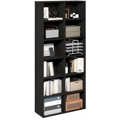 Furinno Basic Étagère, Bibliothèque À 12 Cubes, Étagère Ouverte, Rangement Cubique, 12 X 32 X 71 Cm, pour Salon, Bureau, Couleur Expresso - Publicité Furinno Basic Étagère, Bibliothèque À 12 Cubes, Étagère Ouverte, Rangement Cubique, 12 X 32 X 71 Cm, pour Salon, Bureau, Couleur Expresso - Publicité