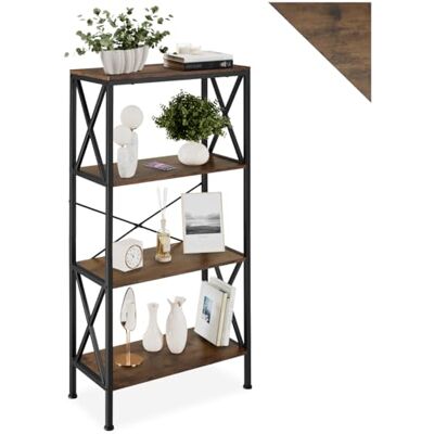 tectake ® Étagère Bibliothèque 61,5 x 31,5 x 133,5 cm, 4 Niveaux, Meuble de Rangement Bibliotheque Style Industriel Meuble Salon Bureau Chambre Cuisine Etagere Rangement Etagere Livre, Bois foncé - Publicité tectake ® Étagère Bibliothèque 61,5 x 31,5 x 133,5 cm, 4 Niveaux, Meuble de Rangement Bibliotheque Style Industriel Meuble Salon Bureau Chambre Cuisine Etagere Rangement Etagere Livre, Bois foncé - Publicité