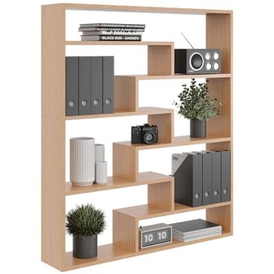 KUBUTKU Grand étagère murale avec 7 compartiments 119x103x18 Étagère suspendue moderne décorative (Hêtre) - Publicité KUBUTKU Grand étagère murale avec 7 compartiments 119x103x18 Étagère suspendue moderne décorative (Hêtre) - Publicité