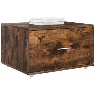 vidaXL Armoire à tiroirs avec Roue Chêne fumé 55 x 45 x 31 cm, Meuble à tiroirs Rectangular, Style Moderne, Solution de Rangement, Espace intérieur organisé, Pratique et Minimaliste - Publicité vidaXL Armoire à tiroirs avec Roue Chêne fumé 55 x 45 x 31 cm, Meuble à tiroirs Rectangular, Style Moderne, Solution de Rangement, Espace intérieur organisé, Pratique et Minimaliste - Publicité