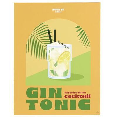 Linnea Livre de Rangement Collection Cocktails modèle Gin Tonic Jaune - Publicité Linnea Livre de Rangement Collection Cocktails modèle Gin Tonic Jaune - Publicité