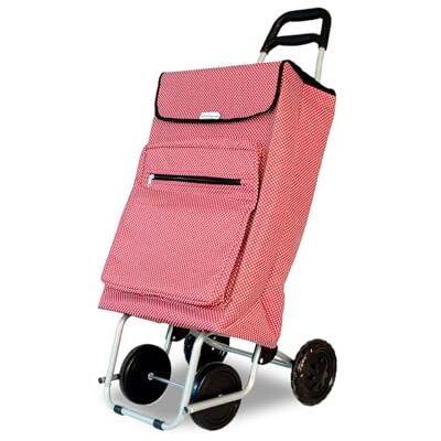 Amig Chariot de Courses 4 Roues avec Compartiment Isotherme 22 x 40 x 106 cm Charge Max. 15 kg Caddie de Courses Solide Chariot de supermarché Pliable Couleur Rose - Publicité Amig Chariot de Courses 4 Roues avec Compartiment Isotherme 22 x 40 x 106 cm Charge Max. 15 kg Caddie de Courses Solide Chariot de supermarché Pliable Couleur Rose - Publicité