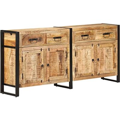 vidaXL Buffet Meuble de Rangement Armoire de Rangement avec 4 Tiroirs et 2 Compartiments Maison Intérieur 172x35x80 cm Bois de Manguier Massif - Publicité vidaXL Buffet Meuble de Rangement Armoire de Rangement avec 4 Tiroirs et 2 Compartiments Maison Intérieur 172x35x80 cm Bois de Manguier Massif - Publicité