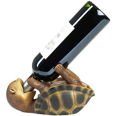 BRUBAKER Porte-Bouteilles de Vin Tortue Assoiffée Animaux Ivres Décoration Drôle Figure Peinte à Main pour Bar Cadeau de Vin - Publicité BRUBAKER Porte-Bouteilles de Vin Tortue Assoiffée Animaux Ivres Décoration Drôle Figure Peinte à Main pour Bar Cadeau de Vin - Publicité
