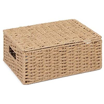 ARPAN Panier de Rangement en Corde de Papier Naturel avec Couvercle Taille M - Publicité ARPAN Panier de Rangement en Corde de Papier Naturel avec Couvercle Taille M - Publicité