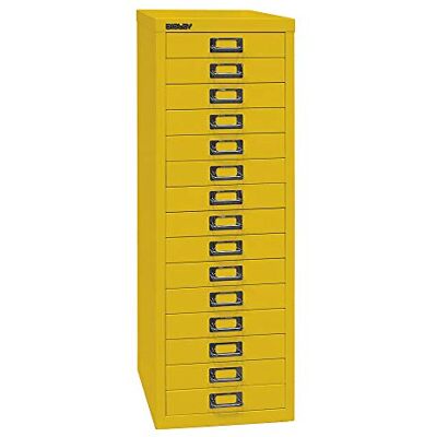 BISLEY MultiDrawer Série 39, DIN A4, 15 tiroirs, métal, Jaune Zinc, 38 x 27,9 x 86 cm - Publicité BISLEY MultiDrawer Série 39, DIN A4, 15 tiroirs, métal, Jaune Zinc, 38 x 27,9 x 86 cm - Publicité