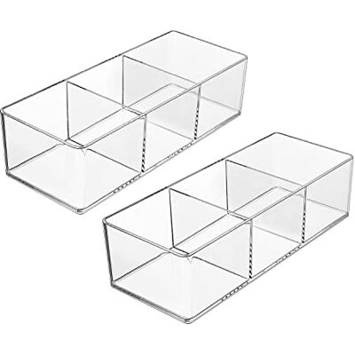 JessLab Organiseur de Tiroir, Organisateur de Maquillage en Acrylique à 3+3 Compartiment Présentoir à Bijoux pour Bureau, Armoire, Salle de Bain, Vanité, Transparent - Publicité JessLab Organiseur de Tiroir, Organisateur de Maquillage en Acrylique à 3+3 Compartiment Présentoir à Bijoux pour Bureau, Armoire, Salle de Bain, Vanité, Transparent - Publicité