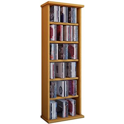 VCM 25243 Vostan Hêtre Tour pour 150 CD/DVD sans Porte en Verre Imitation Structure Bois - Publicité VCM 25243 Vostan Hêtre Tour pour 150 CD/DVD sans Porte en Verre Imitation Structure Bois - Publicité