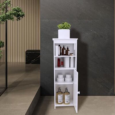 LANTUS Meuble de Salle de Bain, Meuble de Rangement, Armoire sur Pied, pour Salle de Bain, Salon, Salle à Manger, Cuisine, Style Moderne,24 x 20 x 75 cm Blanc - Publicité LANTUS Meuble de Salle de Bain, Meuble de Rangement, Armoire sur Pied, pour Salle de Bain, Salon, Salle à Manger, Cuisine, Style Moderne,24 x 20 x 75 cm Blanc - Publicité