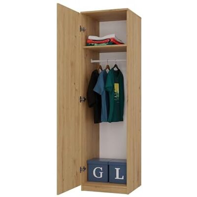 CDF Armoire Penderie Large Chambre Enfant ou Adulte Design Moderne – Tout pour Le Montage Inclus – Rangement Vêtements et Jouets – SD 50 cm Chêne Artisan - Publicité CDF Armoire Penderie Large Chambre Enfant ou Adulte Design Moderne – Tout pour Le Montage Inclus – Rangement Vêtements et Jouets – SD 50 cm Chêne Artisan - Publicité