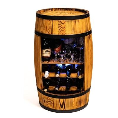 Creative Casier à vin Mini bar Armoire à alcool avec LED Tonneau à vin Bar à vin Armoire de bar 80 cm de haut Décoration rétro Bar à whisky Meuble en fût (brûlé par le soleil) - Publicité Creative Casier à vin Mini bar Armoire à alcool avec LED Tonneau à vin Bar à vin Armoire de bar 80 cm de haut Décoration rétro Bar à whisky Meuble en fût (brûlé par le soleil) - Publicité
