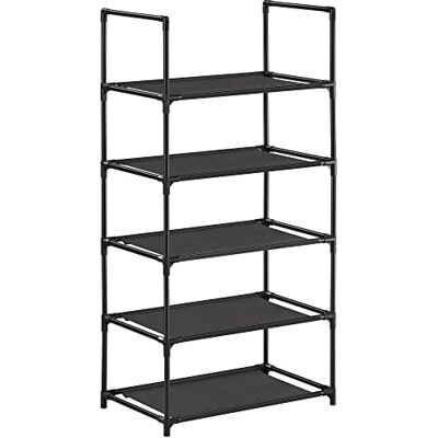 SONGMICS Étagère Chaussure à 5 Niveaux, Range-Chaussure, Porte-Chaussure, Meuble de Rangement, 28 x 45 x 89 cm, Cadre en Métal, en Tissu Non-tissé, pour Entrée, Chambre, Noir LSH005B02 - Publicité SONGMICS Étagère Chaussure à 5 Niveaux, Range-Chaussure, Porte-Chaussure, Meuble de Rangement, 28 x 45 x 89 cm, Cadre en Métal, en Tissu Non-tissé, pour Entrée, Chambre, Noir LSH005B02 - Publicité