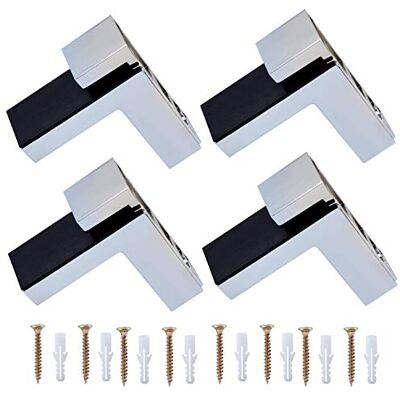 Coolty 4PCS Verre/Bois Support D'Etagère Support Mural pour étagère de 5 à 30 mm d'épaisseur - Publicité Coolty 4PCS Verre/Bois Support D'Etagère Support Mural pour étagère de 5 à 30 mm d'épaisseur - Publicité