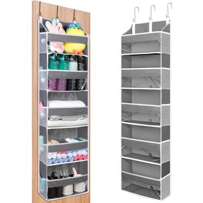Cozary Rangement Porte avec 5 Poches, Organisateur Suspendu Pliable, Rangement Suspendu pour Salle de Bain, Cuisine, Chambre, Camping, Dortoir, Chambre d’Enfant - Publicité Cozary Rangement Porte avec 5 Poches, Organisateur Suspendu Pliable, Rangement Suspendu pour Salle de Bain, Cuisine, Chambre, Camping, Dortoir, Chambre d’Enfant - Publicité