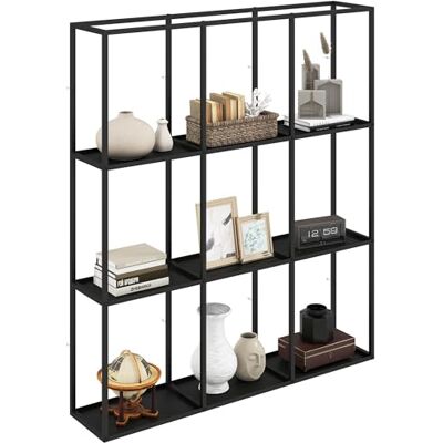HOMCOM Étagère Murale Industrielle avec 9 Compartiments, Étagère Modulaire en Métal pour Objets de Collection, Décoration Intérieure pour Salon, Chambre et Bureau, Noir - Publicité HOMCOM Étagère Murale Industrielle avec 9 Compartiments, Étagère Modulaire en Métal pour Objets de Collection, Décoration Intérieure pour Salon, Chambre et Bureau, Noir - Publicité