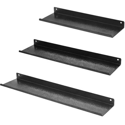 Uten Etagere Noire Murale Metal, Lot de 3 Étagère Murale Flottante,Longueur 40/35/30 cm, pour Cuisine, Salon, Salle de Bain,Chambre, Grau mit silbernen Adern - Publicité Uten Etagere Noire Murale Metal, Lot de 3 Étagère Murale Flottante,Longueur 40/35/30 cm, pour Cuisine, Salon, Salle de Bain,Chambre, Grau mit silbernen Adern - Publicité