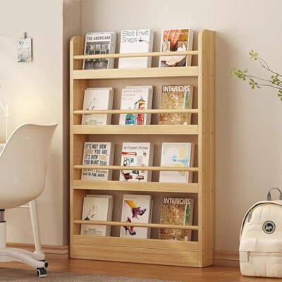 BVCL Bibliothèque à Poser derrière la Porte Fine (10 cm de Profondeur) et Robuste Étagère for Enfants Peu encombrante for Livres et Jouets(4 Floors,Width 50cm) - Publicité BVCL Bibliothèque à Poser derrière la Porte Fine (10 cm de Profondeur) et Robuste Étagère for Enfants Peu encombrante for Livres et Jouets(4 Floors,Width 50cm) - Publicité