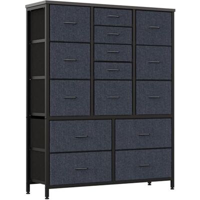 Garvee Commode Haute 15 tiroirs en Tissu, Rangement Vertical avec Cadre métallique Robuste et MDF, Gain de Place pour Chambre, Placard, Couloir et Salon - Publicité Garvee Commode Haute 15 tiroirs en Tissu, Rangement Vertical avec Cadre métallique Robuste et MDF, Gain de Place pour Chambre, Placard, Couloir et Salon - Publicité