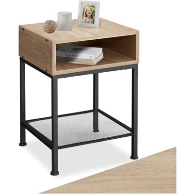 tectake ® Table de Chevet 40,5 x 40,5 x 59 cm, Table de Nuit, Style Industriel, Chevet de lit, Petit Meuble de Rangement, Meuble Chambre, Décoration Chambre, Bout de canape Salon, Bois Clair - Publicité tectake ® Table de Chevet 40,5 x 40,5 x 59 cm, Table de Nuit, Style Industriel, Chevet de lit, Petit Meuble de Rangement, Meuble Chambre, Décoration Chambre, Bout de canape Salon, Bois Clair - Publicité