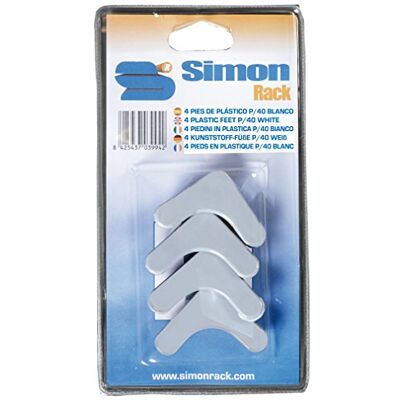 Simon Rack Simonrack 8425437040092 Lot de 4 bases en plastique Blanc 215 x 117 x 22 mm - Publicité Simon Rack Simonrack 8425437040092 Lot de 4 bases en plastique Blanc 215 x 117 x 22 mm - Publicité