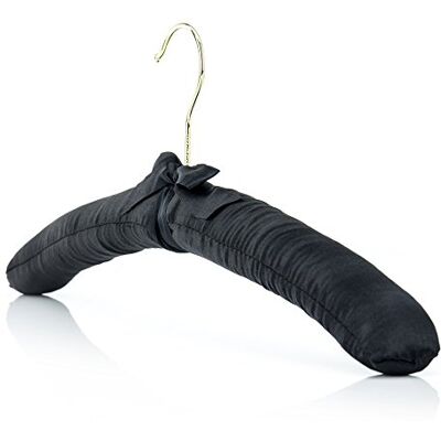 Hangerworld Lot de 10 Cintres Satin Noir 43cm - Publicité Hangerworld Lot de 10 Cintres Satin Noir 43cm - Publicité