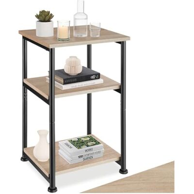 tectake ® Table d'appoint, 34 x 30 x 59 cm, Bout de canape, 3 niveaux de rangement, Meuble Salon, Style industriel brut, Petit Meuble de Rangement, Décoration Bureau, Salon, Chambre, Entrée, Bois clair - Publicité tectake ® Table d'appoint, 34 x 30 x 59 cm, Bout de canape, 3 niveaux de rangement, Meuble Salon, Style industriel brut, Petit Meuble de Rangement, Décoration Bureau, Salon, Chambre, Entrée, Bois clair - Publicité