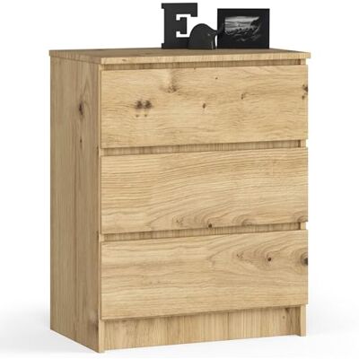 AKORD Commode à tiroirs Table de Nuit Armoire à comode Idéal pour Les Petits Objets Caisson à roulettes Panneau stratifié Durable Design élégant Garanti Chêne Artisanal - Publicité AKORD Commode à tiroirs Table de Nuit Armoire à comode Idéal pour Les Petits Objets Caisson à roulettes Panneau stratifié Durable Design élégant Garanti Chêne Artisanal - Publicité